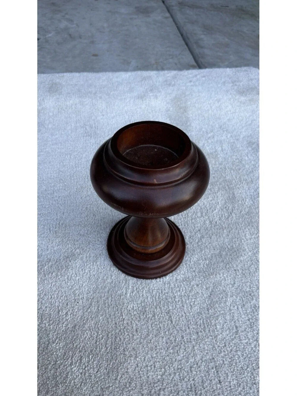 Wooden 8” Candle Holder